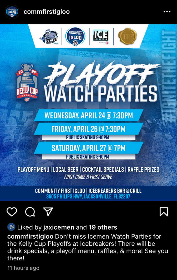 Community First Igloo Watch Parties Social