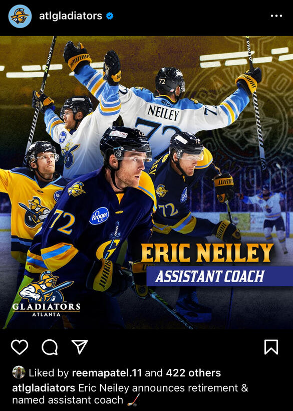 Eric Neiley Social Media Post - Atlanta Gladiators